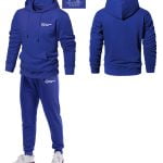 Featurefans Super Warm Sweat Suits For Men & Women Limited Edition Blue no Back Print