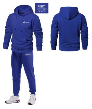 Featurefans Super Warm Sweat Suits For Men & Women Limited Edition Blue no Back Print